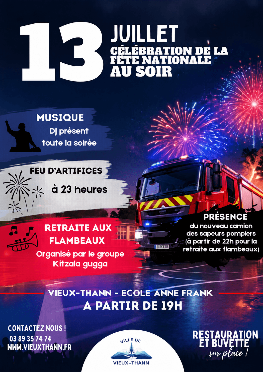 Affiche bal du 13 juillet 2026
